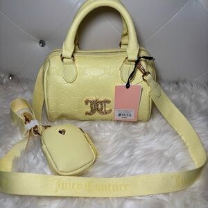 Juicy Couture yellow handbag with coin purse